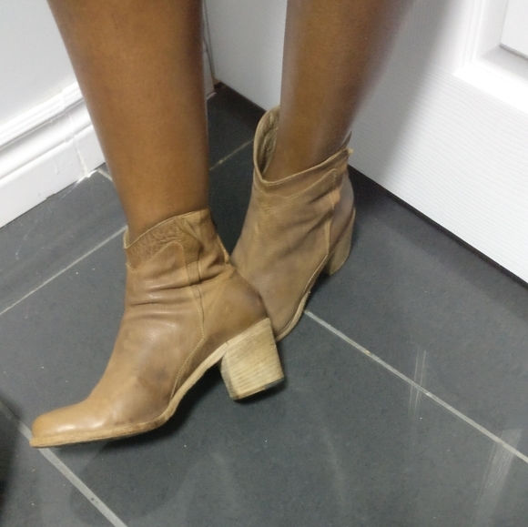 Nylo ALL LEATHER Welted Sole Stacked heel Ankle Boot Handmade in Europe 38Brown - Picture 13 of 16